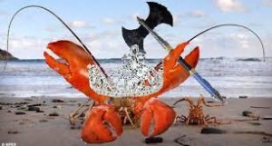 Yes, I know, this is a lobster in a tiara.  I didn't want a picture of a really SCARY beast.